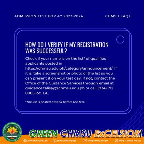 admission link chmsu edu ph|FAQs about the CHMSU Admission Test for AY 2023.